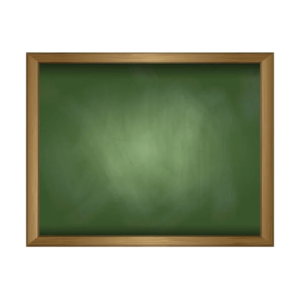 Blank green chalkboard horizontal. Vector illustration. — Stock Vector