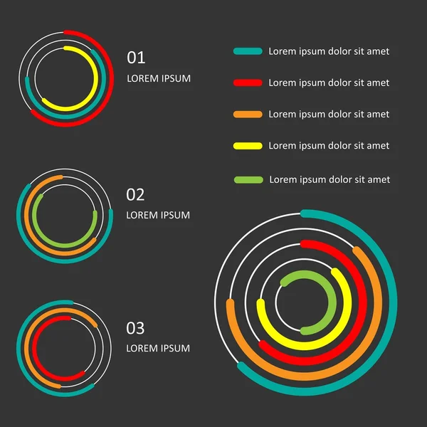 Business Infographics circle style. Vector illustration. — Stock Vector