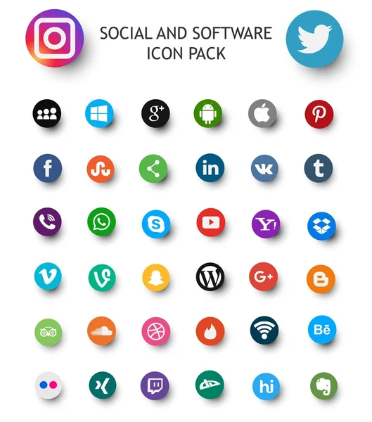 Sosyal Ortam Simgeleri Vektörü