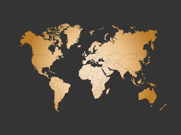 Um mapa colorido do mundo. Ilustração vetorial . —  Vetores de Stock