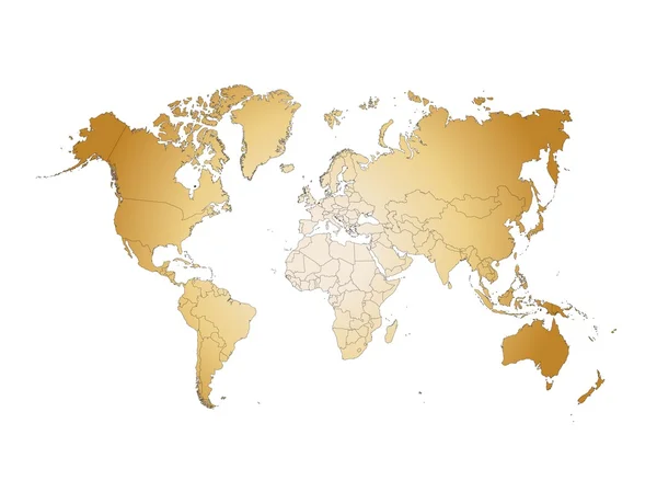 세계의 다채로운 지도입니다. 벡터 일러스트 레이 션. — 스톡 벡터