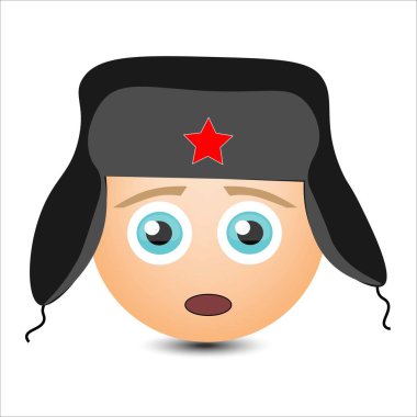 Etnik gülümsüyor ayarlayın. Rusça. Vektör çizim.