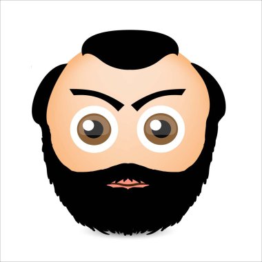 Adam gülümse. Vektör çizim.