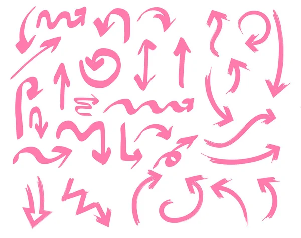 Renkli marker oklar. Vektör çizim.