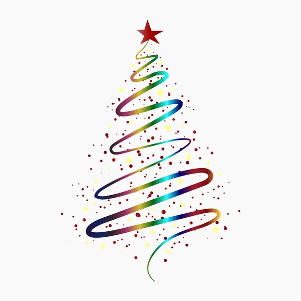 Noel ağacıyla Noel arkaplanı, vektör illüstrasyonu.