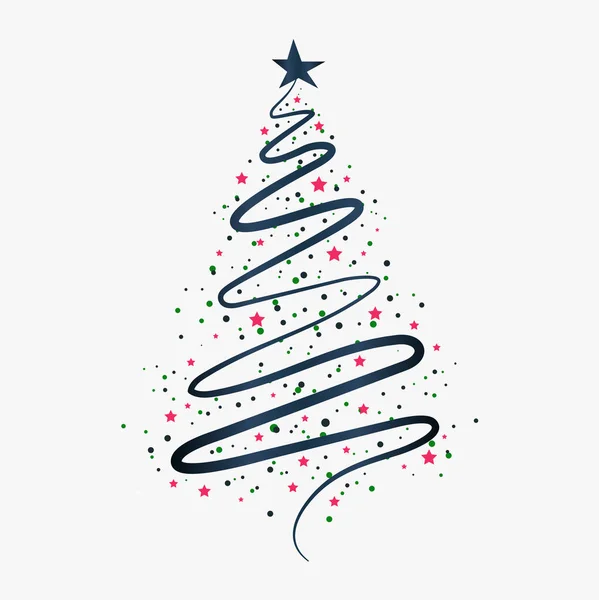 Noel ağacıyla Noel arkaplanı, vektör illüstrasyonu.