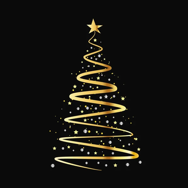 Noel ağacıyla Noel arkaplanı, vektör illüstrasyonu.