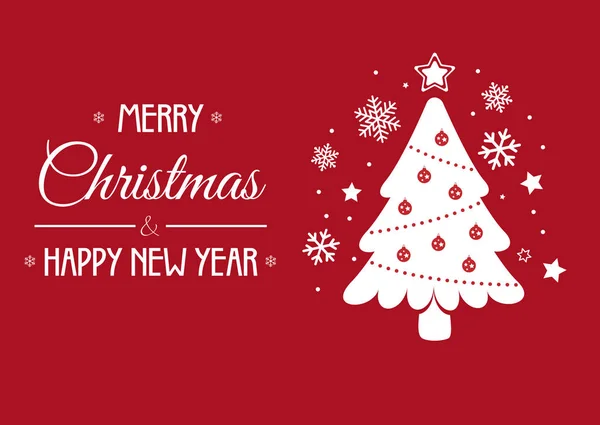 Noel ağacıyla Noel arkaplanı, vektör illüstrasyonu.