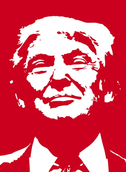 Donald Trump. Vectorillustratie. — Stockvector