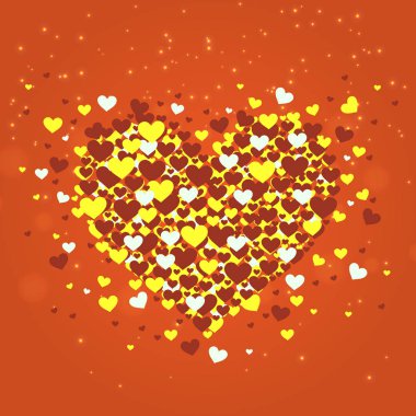 Bir kalp. Sevgililer günü. Vektör çizim.