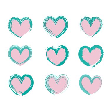 Bir kalp. Sevgililer günü. Vektör çizim.