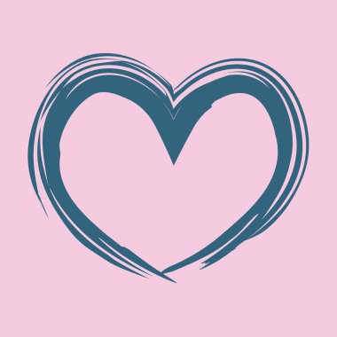 Bir kalp. Sevgililer günü. Vektör çizim.