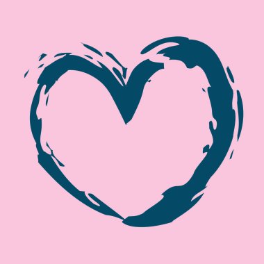 Bir kalp. Sevgililer günü. Vektör çizim.