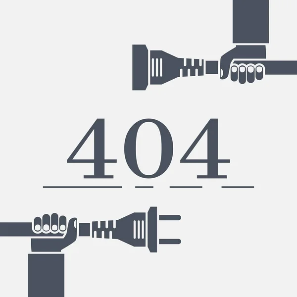 404 Error, Página no encontrada. — Vector de stock