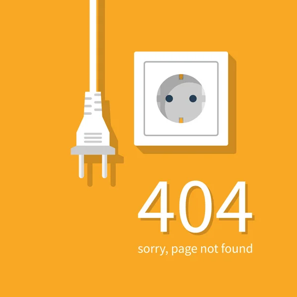 404 Errore elettrico — Vettoriale Stock