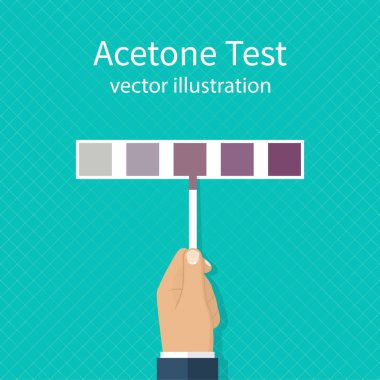 Acetone test. vector clipart