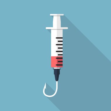 Kanca şırınga sembolü bağımlılığı olarak