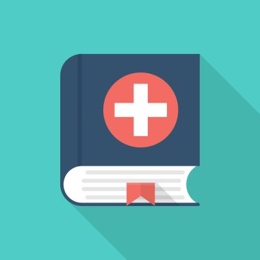 Tıp kitabı. Vektör simgesi