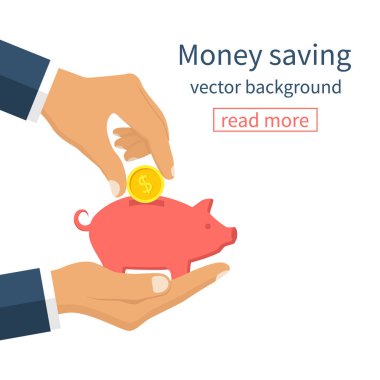 Money saving concept. clipart