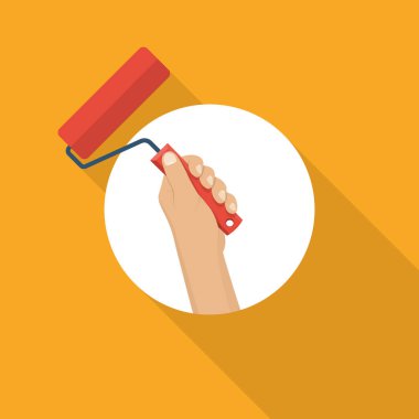 boya silindiri el simgesi