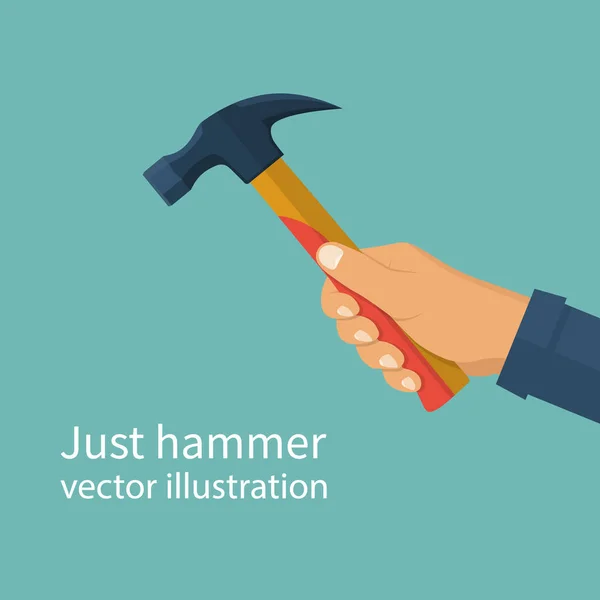 Hand hält Hammer — Stockvektor