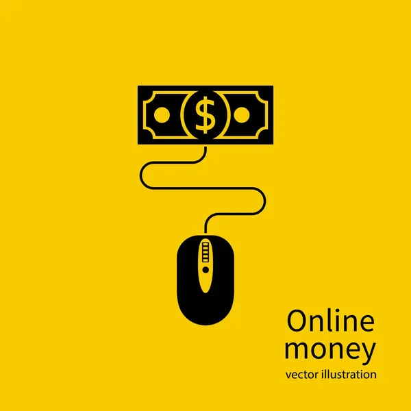 Online geld concept. — Stockvector