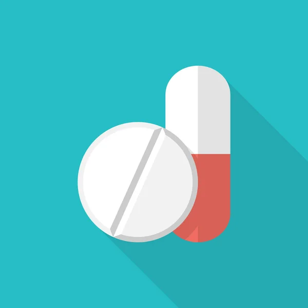 Medicinsk piller ikon. — Stock vektor