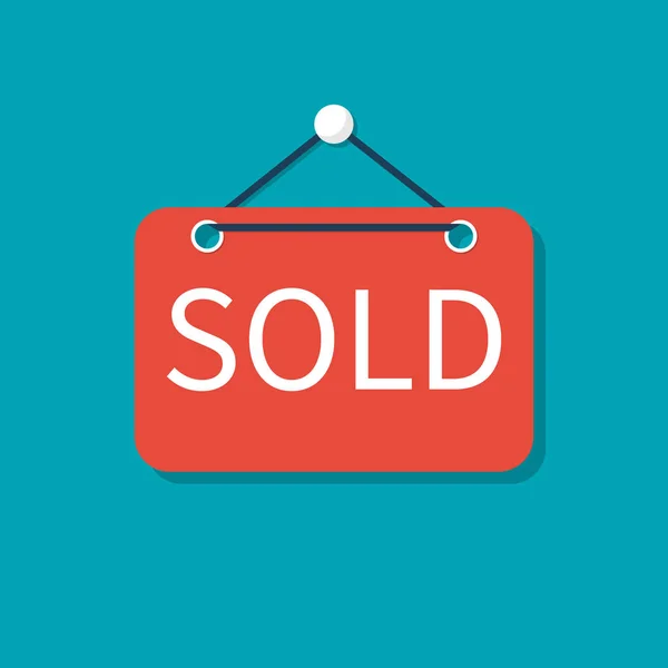 Sold sign. vector — Stock Vector