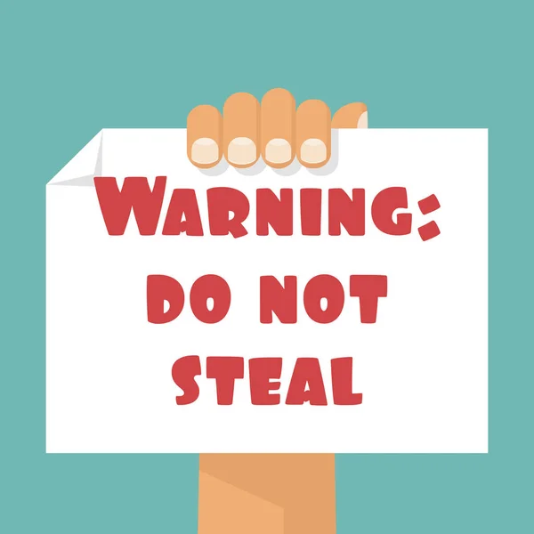 Arning : NE PAS STEAL — Image vectorielle