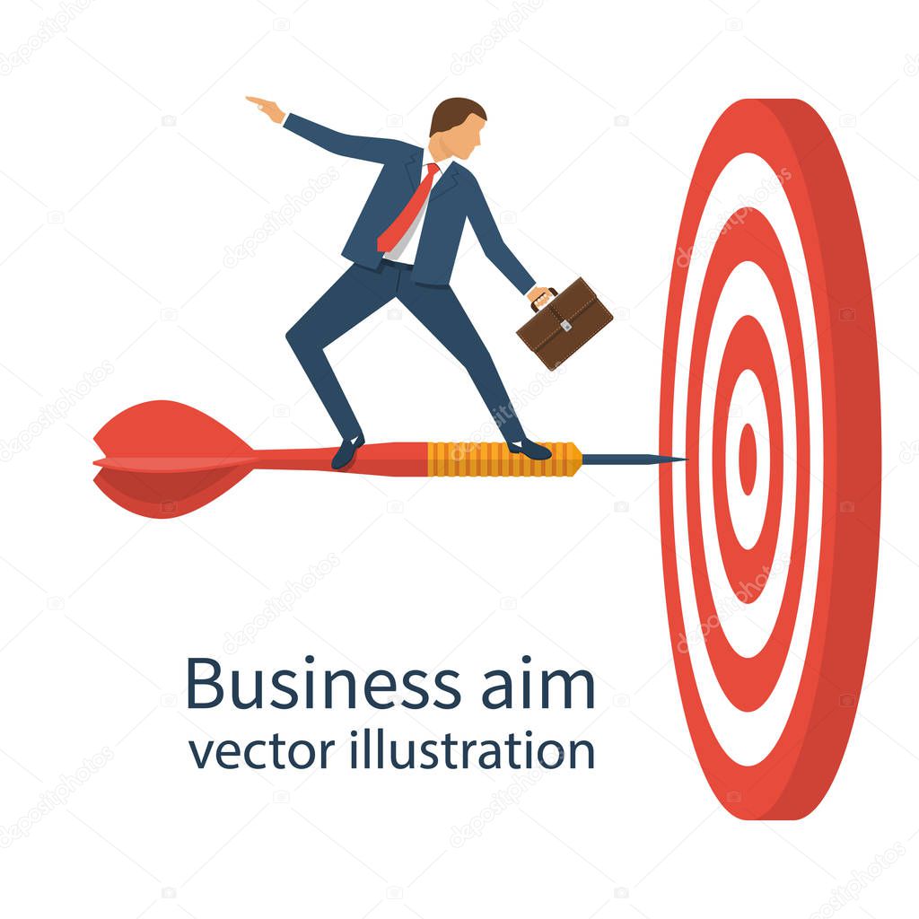 Aim in business. Vector