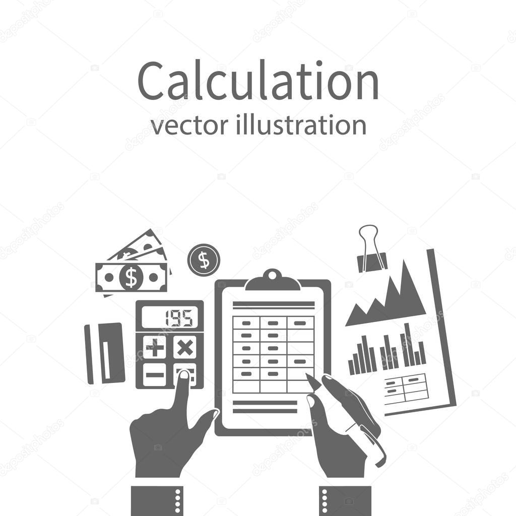 Calculation concept, icon