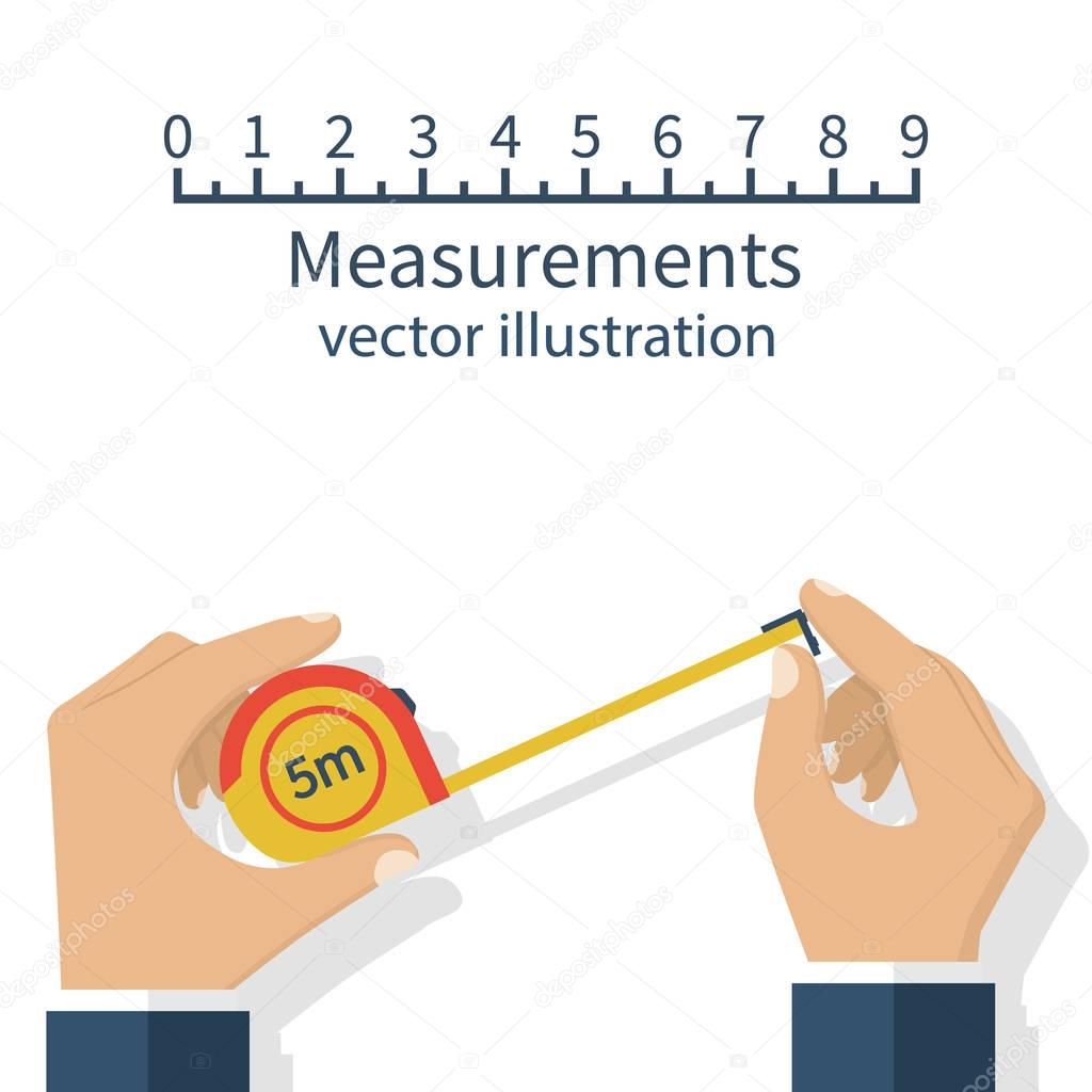 Measuring tape in hand