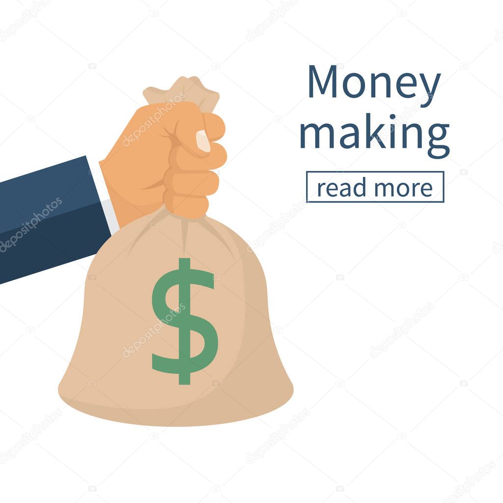 Earning money concept.