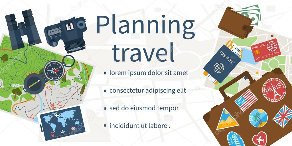 Travel planning, concept