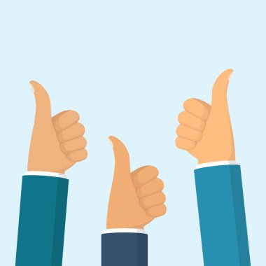 Many thumbs up clipart