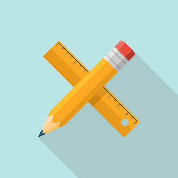 Ruler pencil icon — Stock Vector