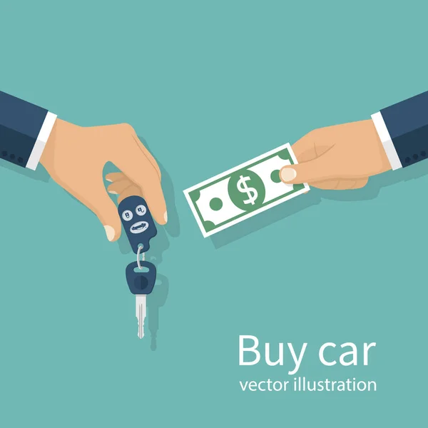 Comprar carro, conceito — Vetor de Stock