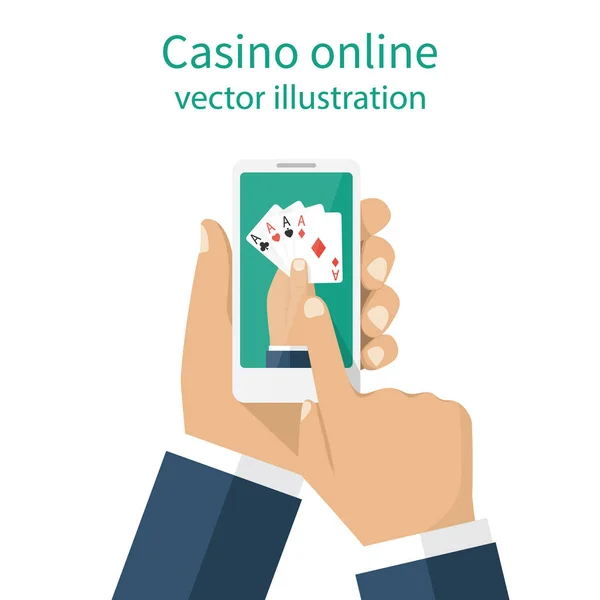 Conceito online Casino . — Vetor de Stock