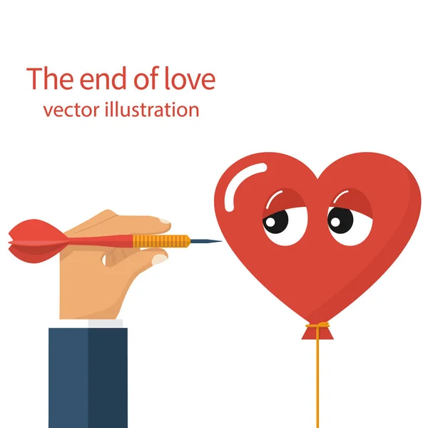 El fin del amor, concepto — Vector de stock