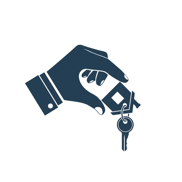 Hausschlüssel in der Hand — Stockvektor