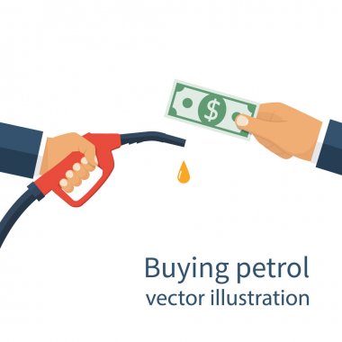 Satın alma benzinli, kavram.