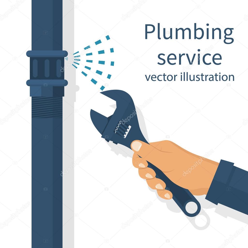 Plumbing service vector