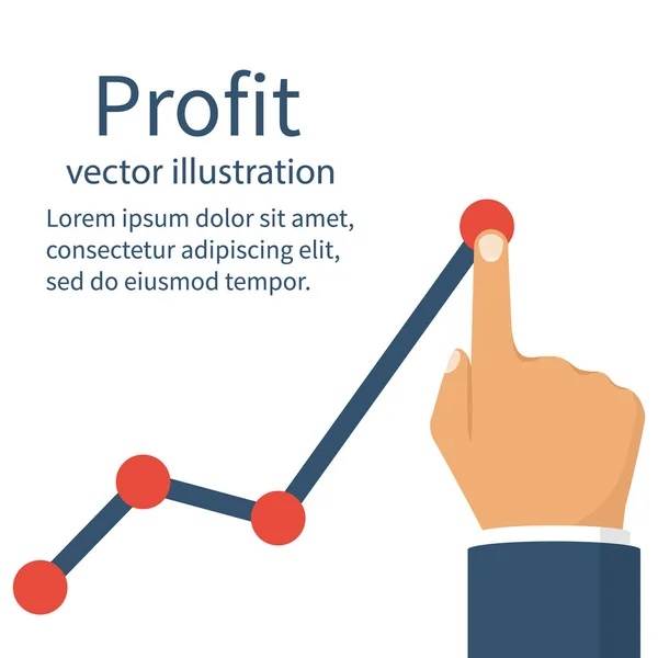 Concetto di profitto in crescita — Vettoriale Stock