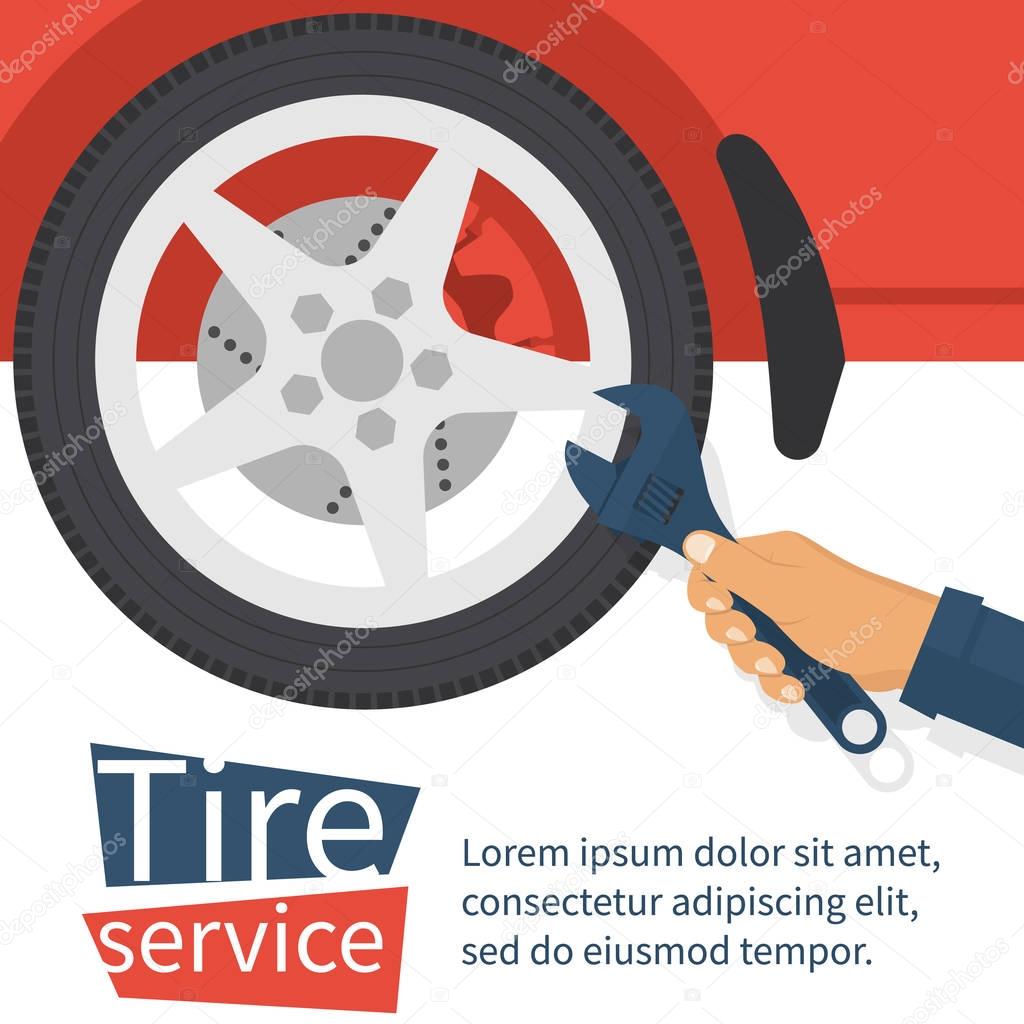 Tire service concept.