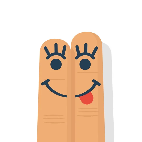 Sonrisa con lengua dibujada — Vector de stock