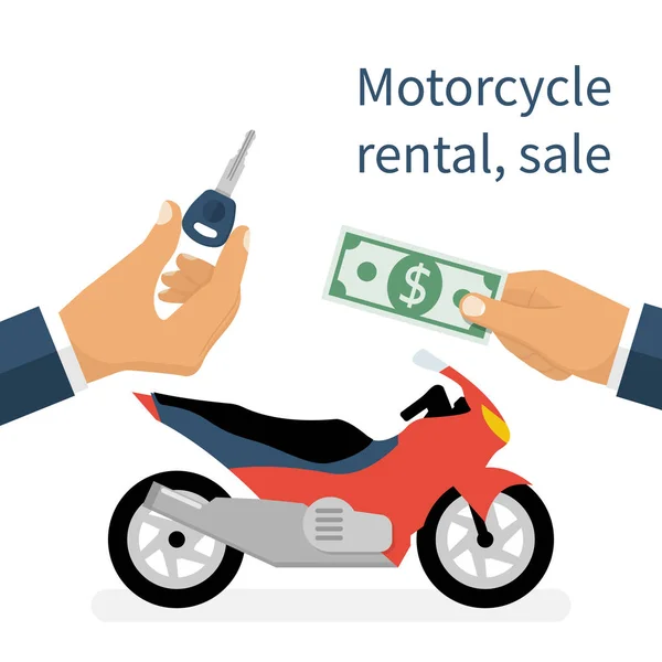 Vente de moto, location de moto — Image vectorielle