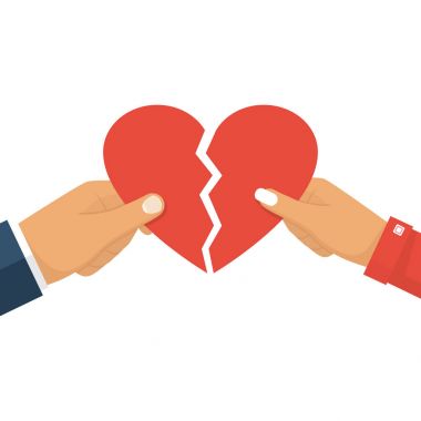 kırık kalp vektör