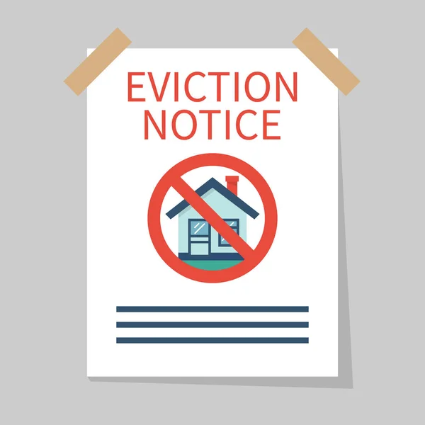 Eviction notice, vector — Stock Vector