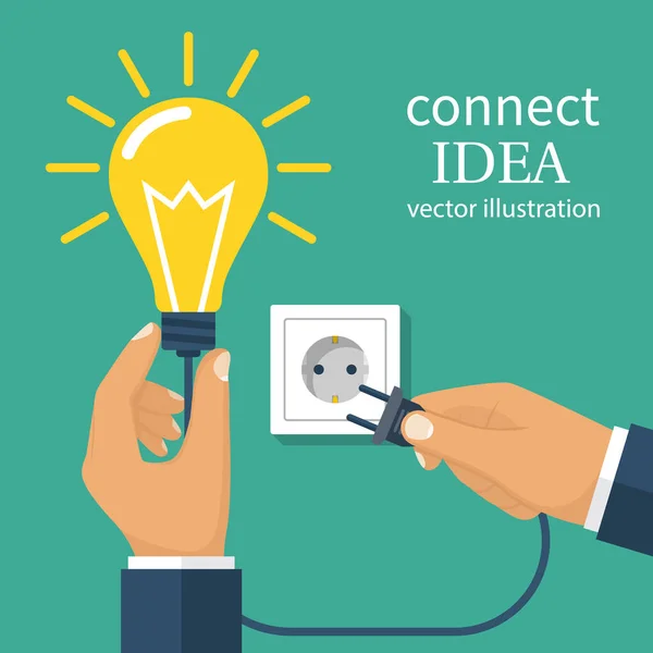 Connect idea. Business — Stock Vector