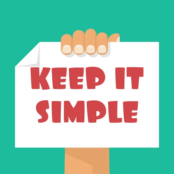 KEEP IT SIMPLE — Stock Vector